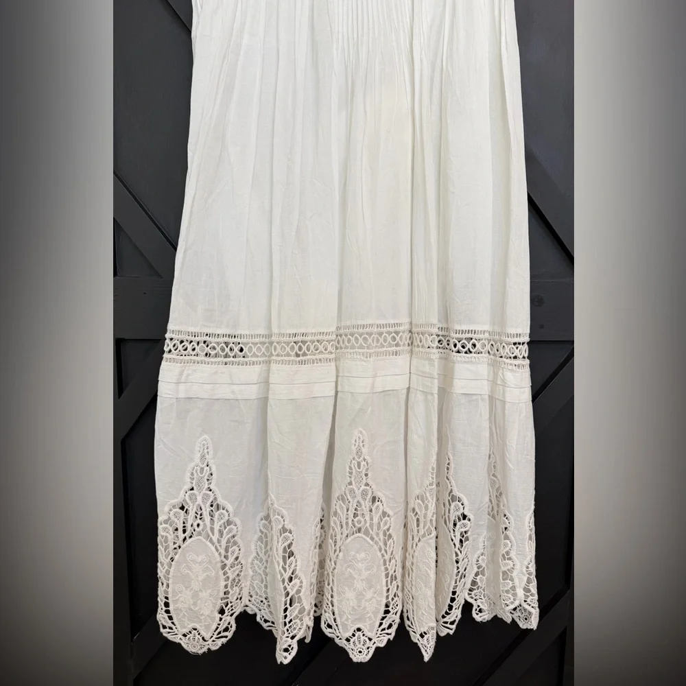 NWT Forever That Girl Mock-Neck Lace Maxi Dress in White, Size Small - Picture 13 of 15